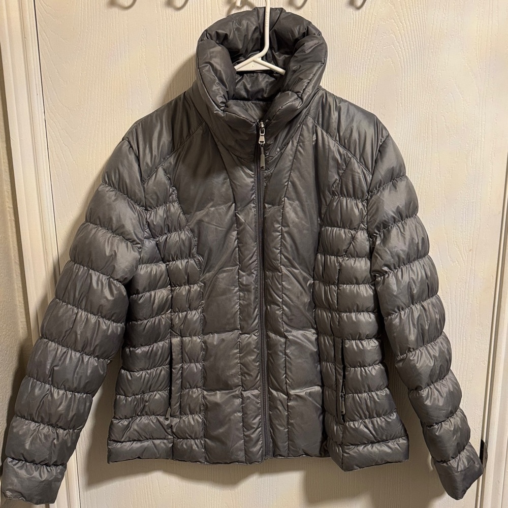 Kenneth Cole Reaction Women's XXL Gray Duck Down Puffer Jacket Warm Winter Coat